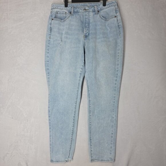 Old Navy Womens Jeans High Rise Og Straight Secret Smooth Pockets Size 16 Light - Picture 2 of 16